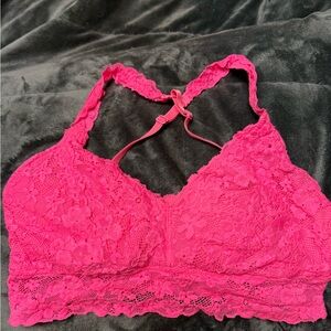 No Boundaries Hot Pink Lace Bralette